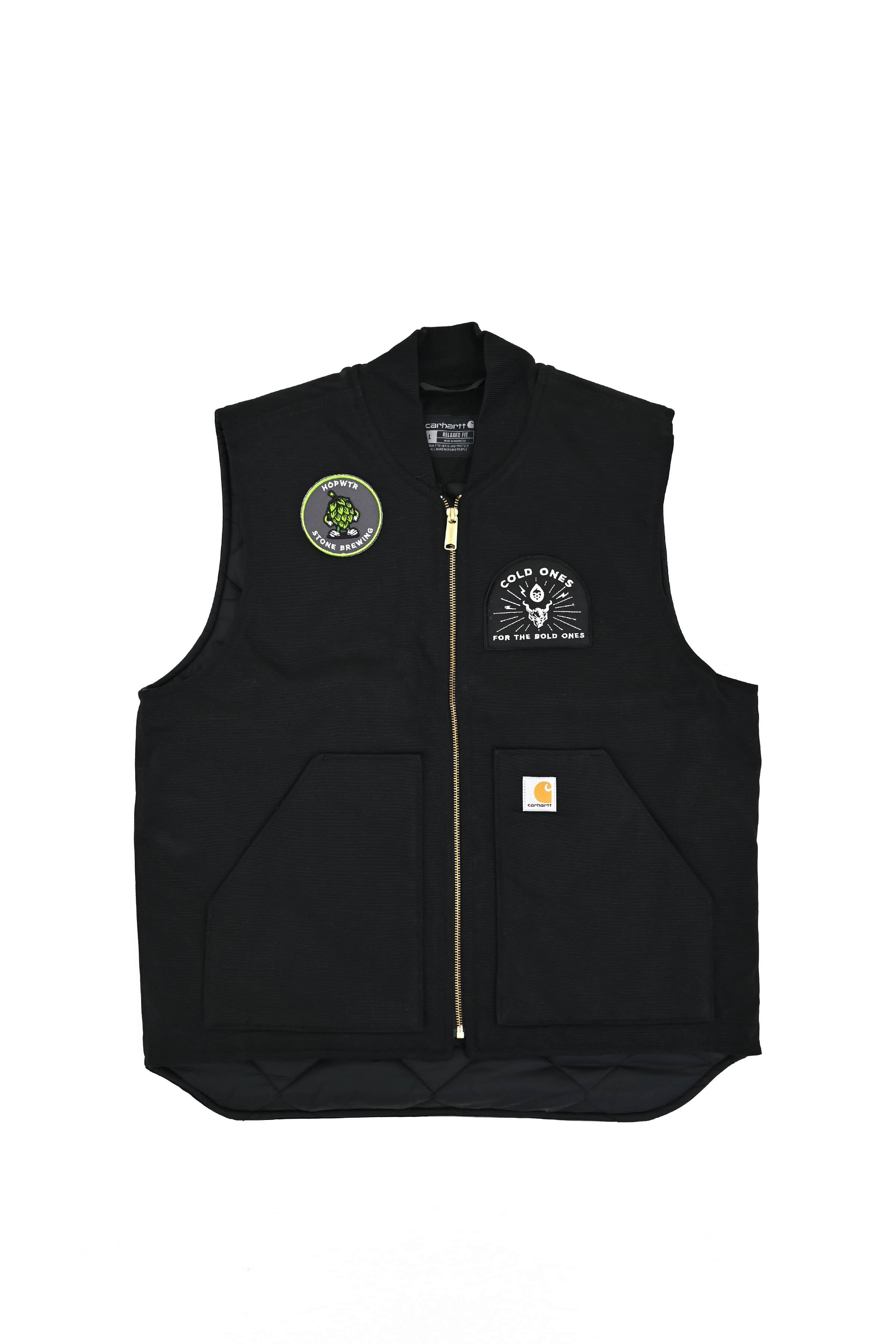 HOPWTR "Cold Ones For the Bold Ones" Stone Brewery Vest Black