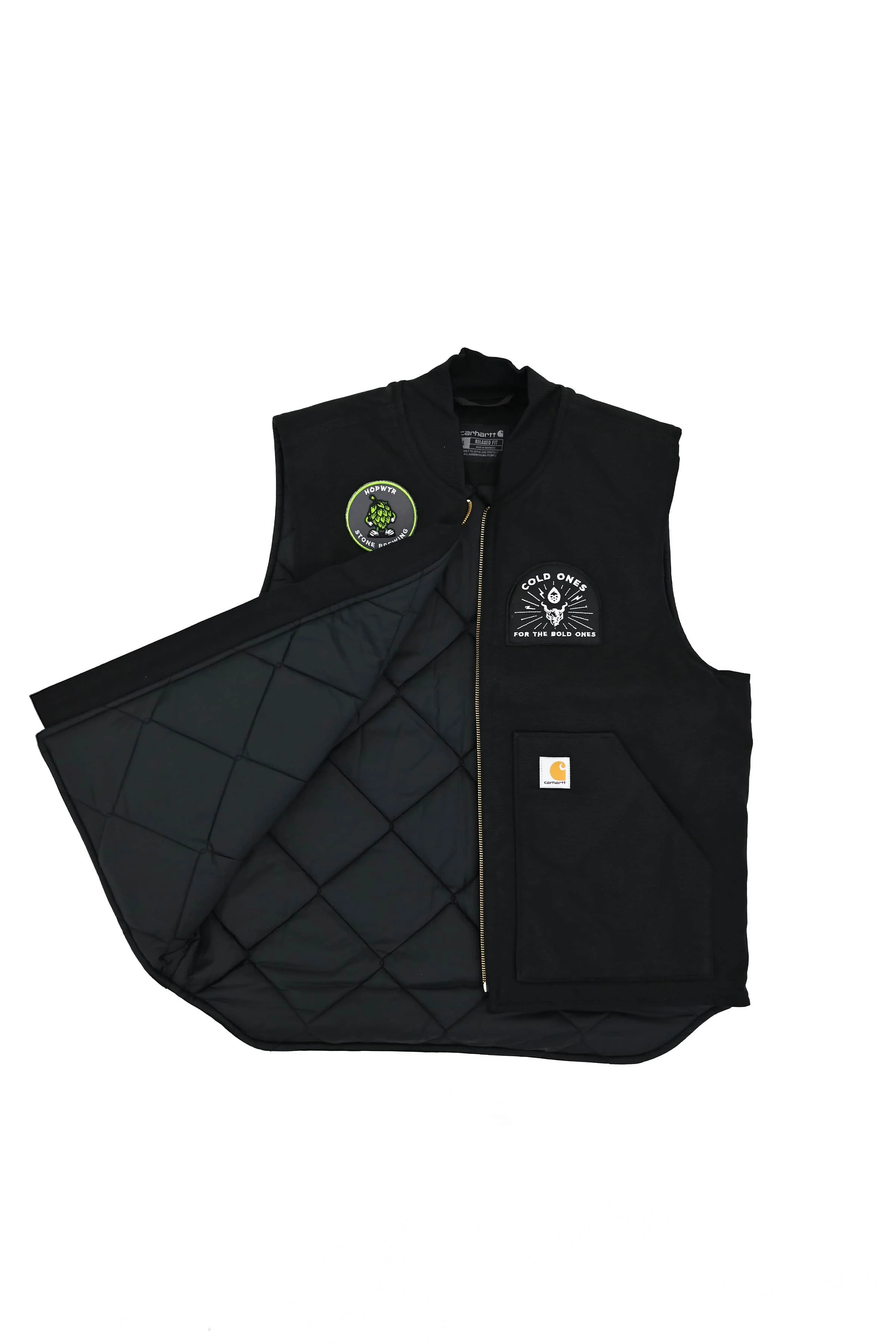 HOPWTR "Cold Ones For the Bold Ones" Stone Brewery Vest Black - Image 2